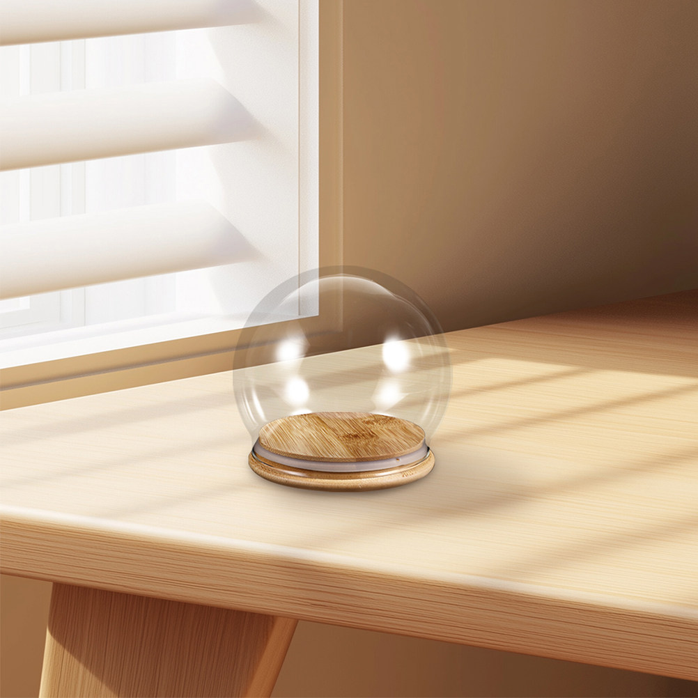 Plastic Dome Clear - 2Pcs Kubah Kaca Transparan dengan Alas