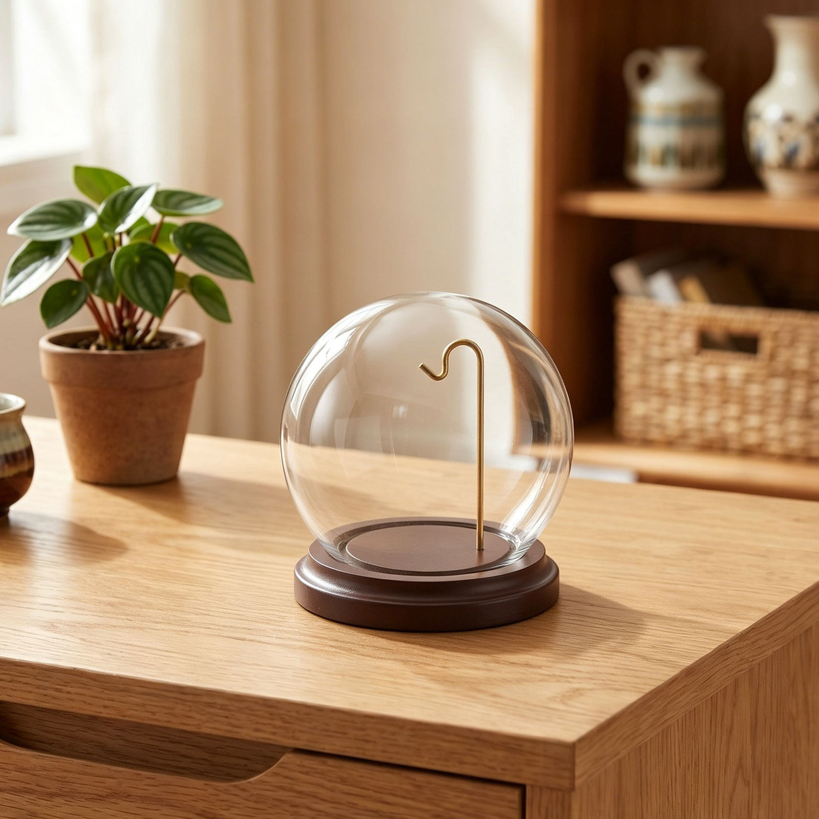 Plastic Dome Clear - Kotak Pajangan Jam Saku dengan Kubah